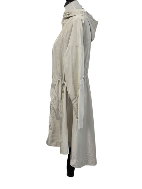 Athleta Womens Solar Wind & Rain Anorak Jacket Sz Medium Oatmeal Hooded - Picture 9 of 15